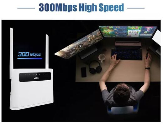 Sim-Karte Glasfasermodem Router 4g LTE Wifi 300Mbps Wireless Wifi ODM