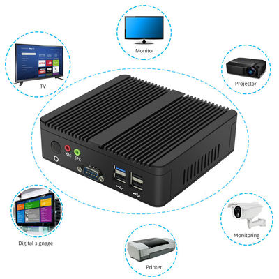 Lüfterloser Linux Pfsense Industrial Mini Workstation Computer PC N2930 300Mbps VGA RS232