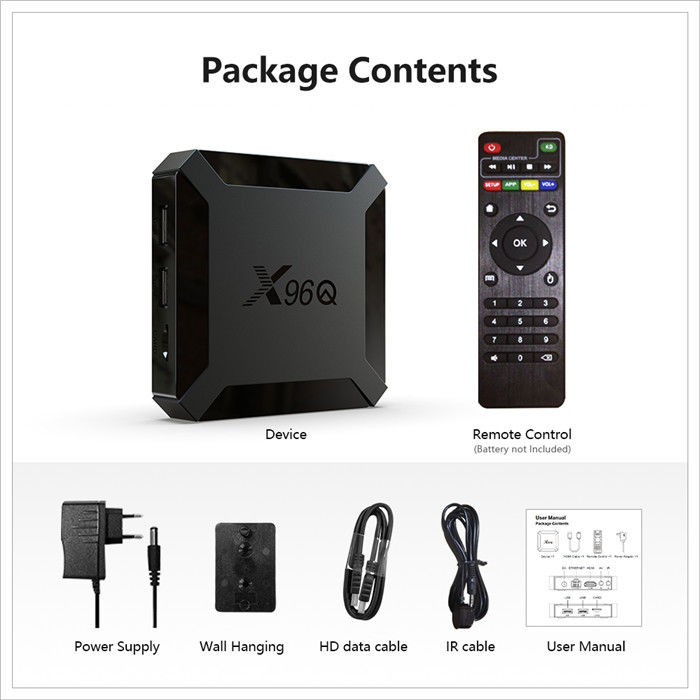 X96Q Smart Allwinner OTT Android TV Box H313 Quad Core 2GB 16GB Sprachsteuerung