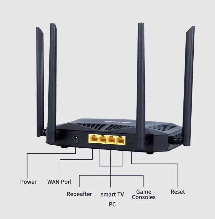 Glasfaser-Modem-Router Hochgeschwindigkeits-AX1800 Wifi 6-Router 2,4 G &amp; 5,0 GHz Dual-Frequency Home Wall-Penetrating King Router